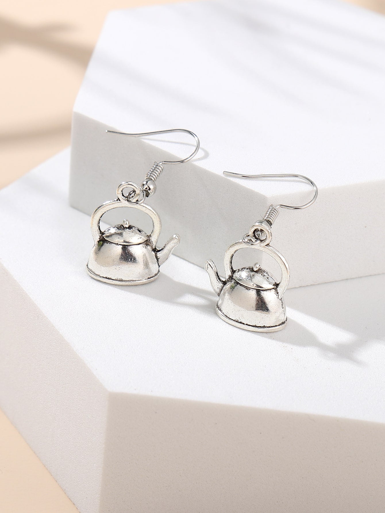Personalized Metal Teapot Shaped Earrings