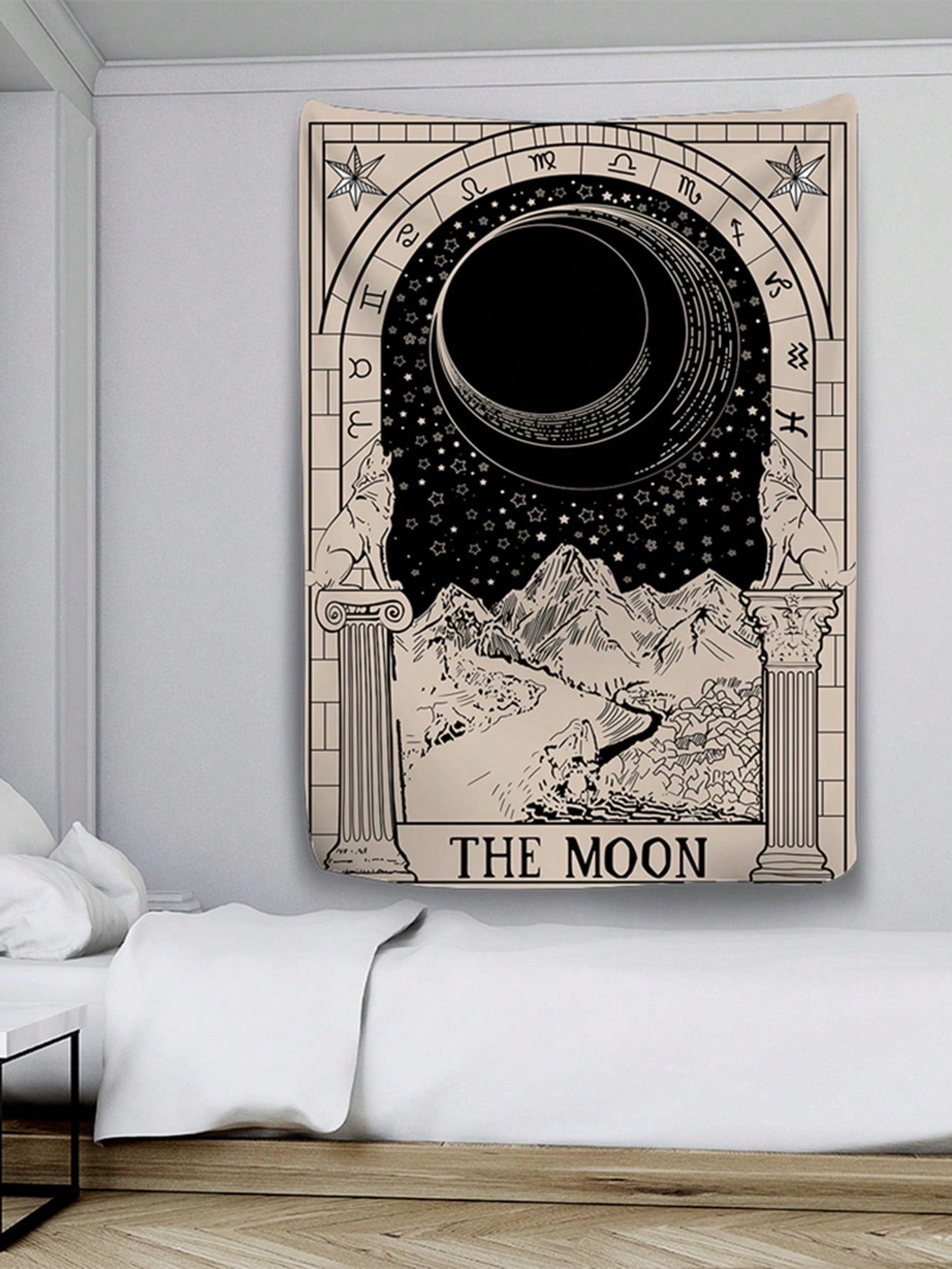 Moon & Mountain Pattern Tapestry