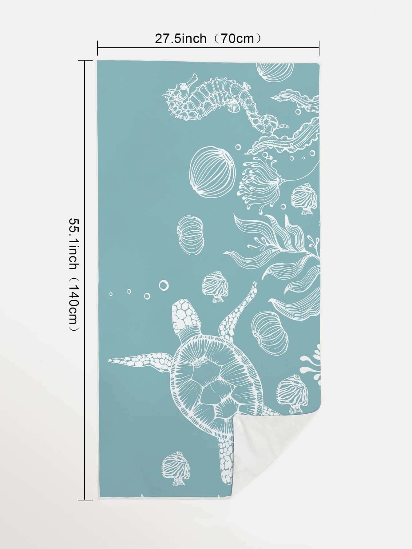 Turtle Pattern Beach Towel