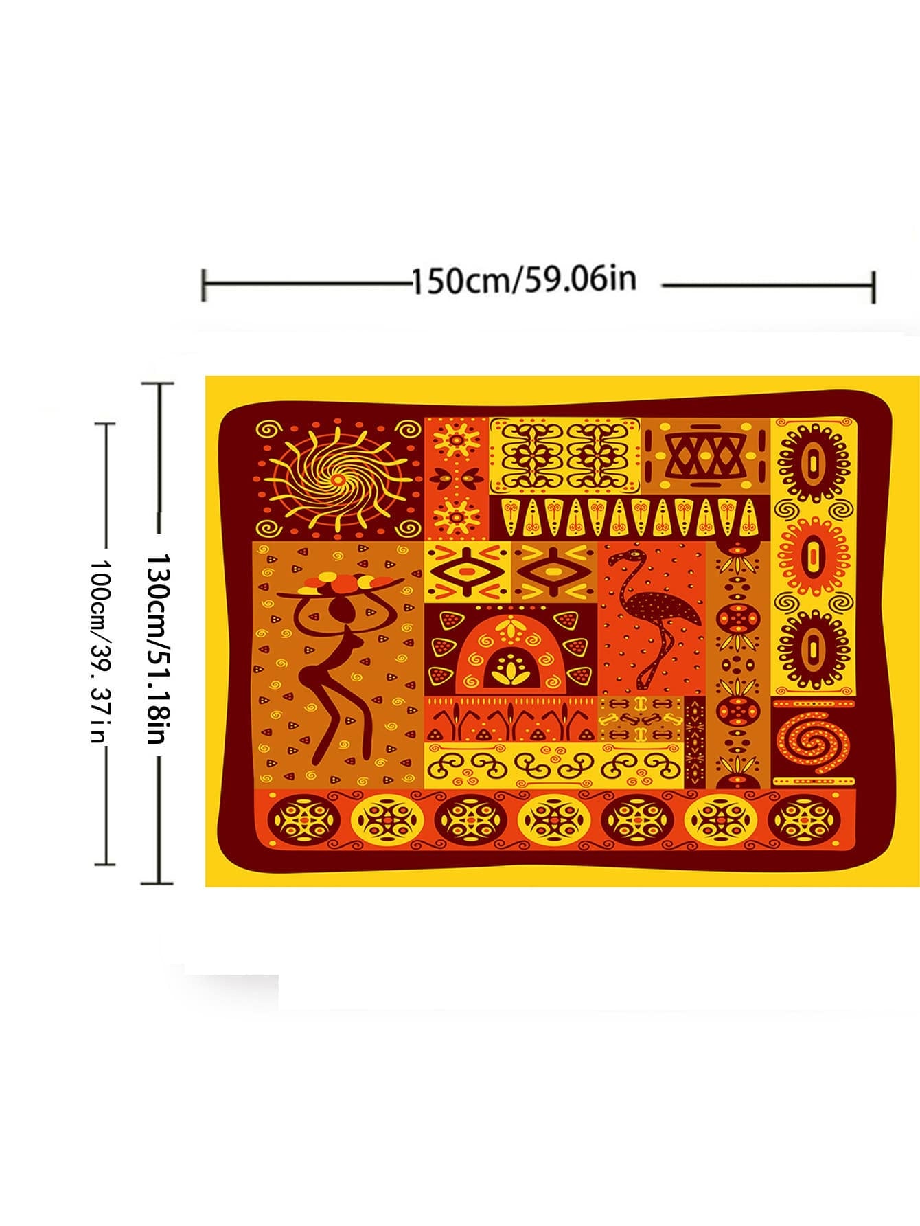 Tribal Pattern Wool Tapestry