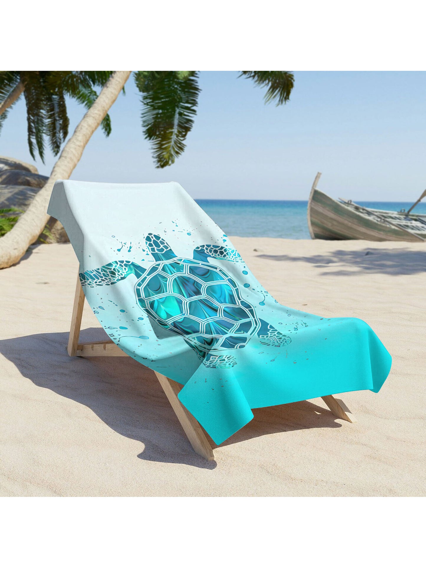 Turtle Pattern Beach Towel