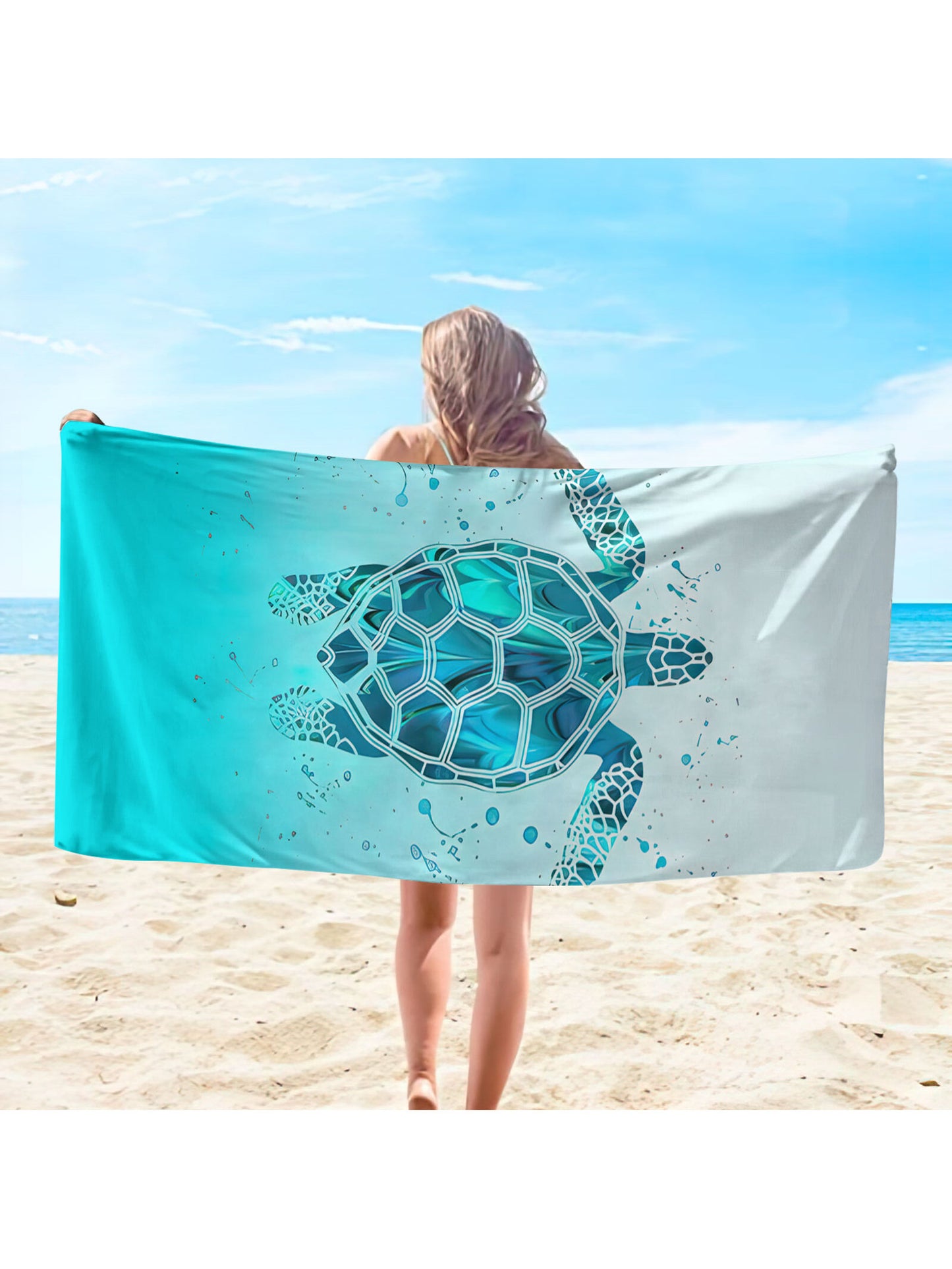 Turtle Pattern Beach Towel