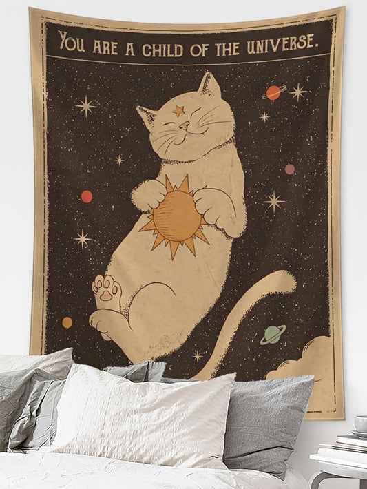 Cartoon Cat Pattern Tapestry