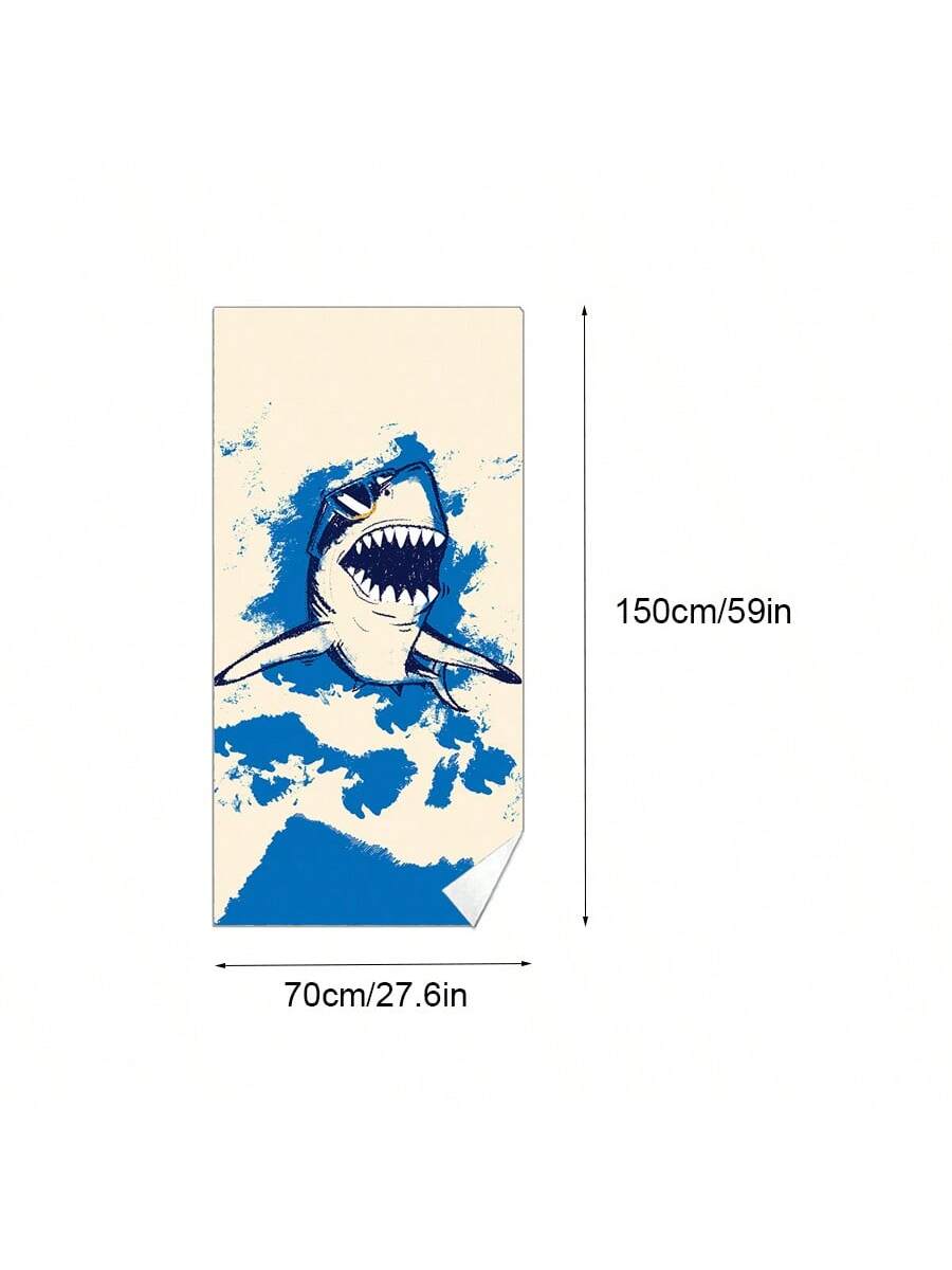 Shark Print Beach Towel