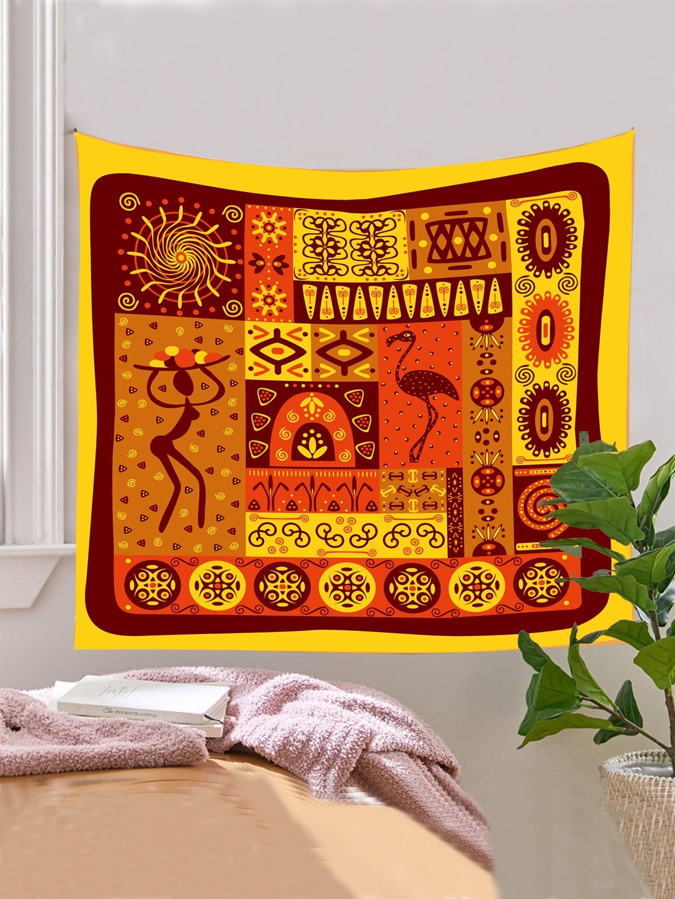 Tribal Pattern Wool Tapestry