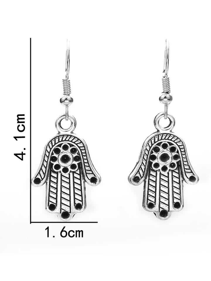 Hamsa Hand Drop Earrings