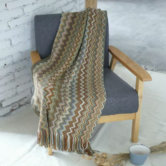 Boho Textured Throw Blanket