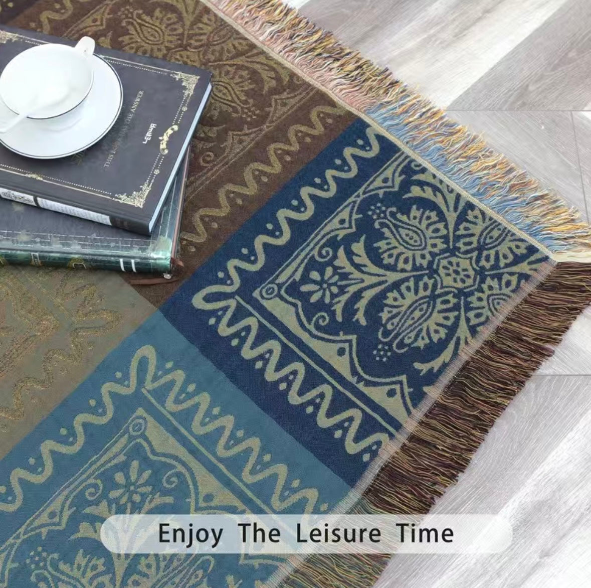 Cotton Jacquard Boho Blanket