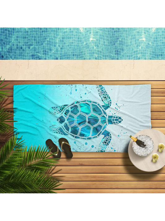 Turtle Pattern Beach Towel