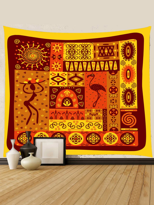 Tribal Pattern Wool Tapestry