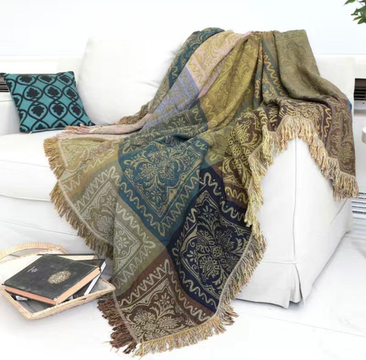 Cotton Jacquard Boho Blanket