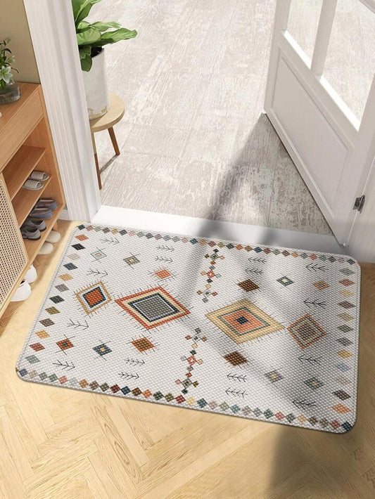 Geometric Pattern Non-slip Door Mat