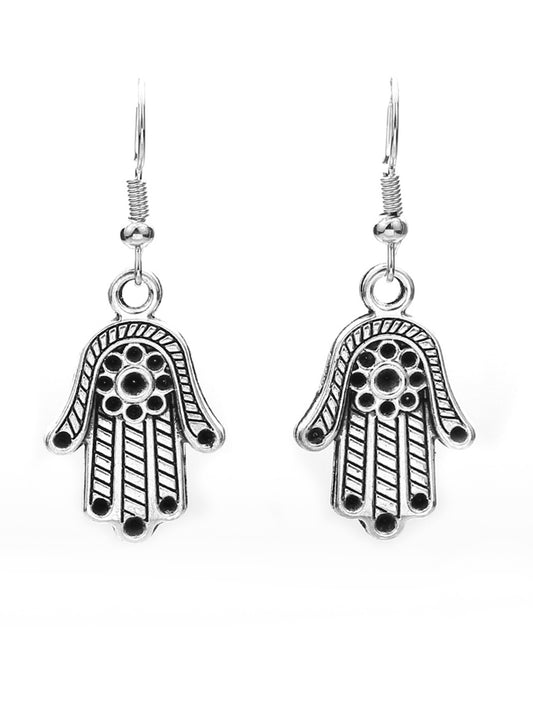 Hamsa Hand Drop Earrings